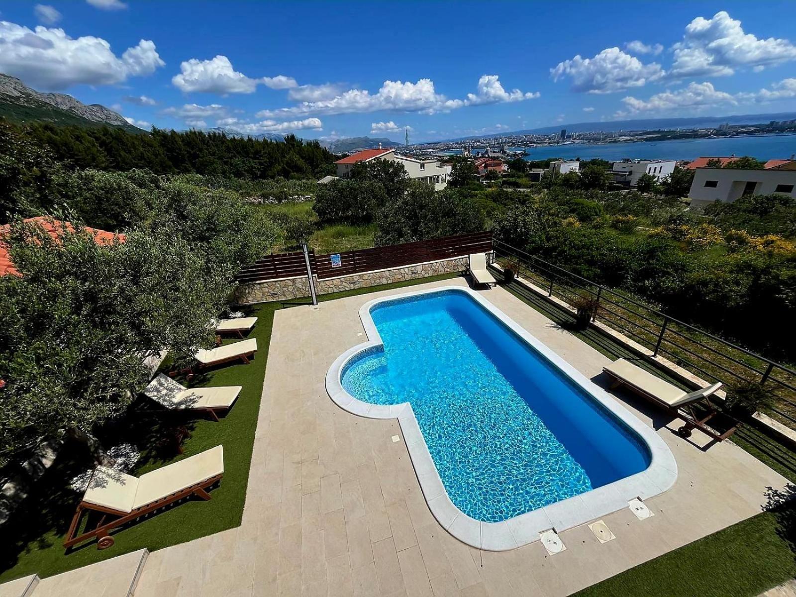 Holiday Home Magic View With Private Heated Pool Kaštela Екстериор снимка